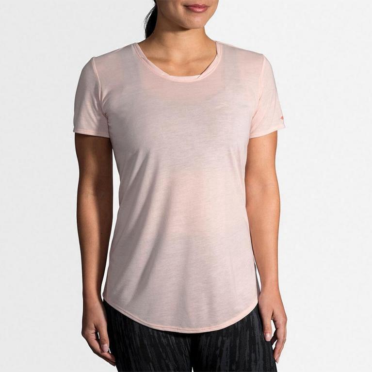 Brooks Distance - Camisetas Manga Corta Mujer - Rosas (DELY-72413)